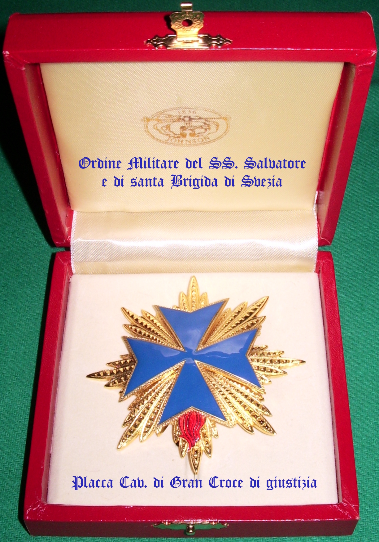 CROCE CAVALIERE - Ordine Militare del Santissimo Salvatore di Santa Brigida