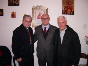 Ordine Militare S. Brigida- il Gran Maestro con P. Petrillo e P. Tommaso