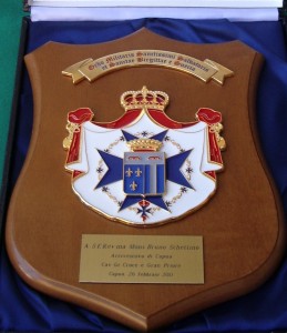 Crest Ordine Militare di S. Brigida donato a S. E. Mons. Schettino Arcivescovo di Capua